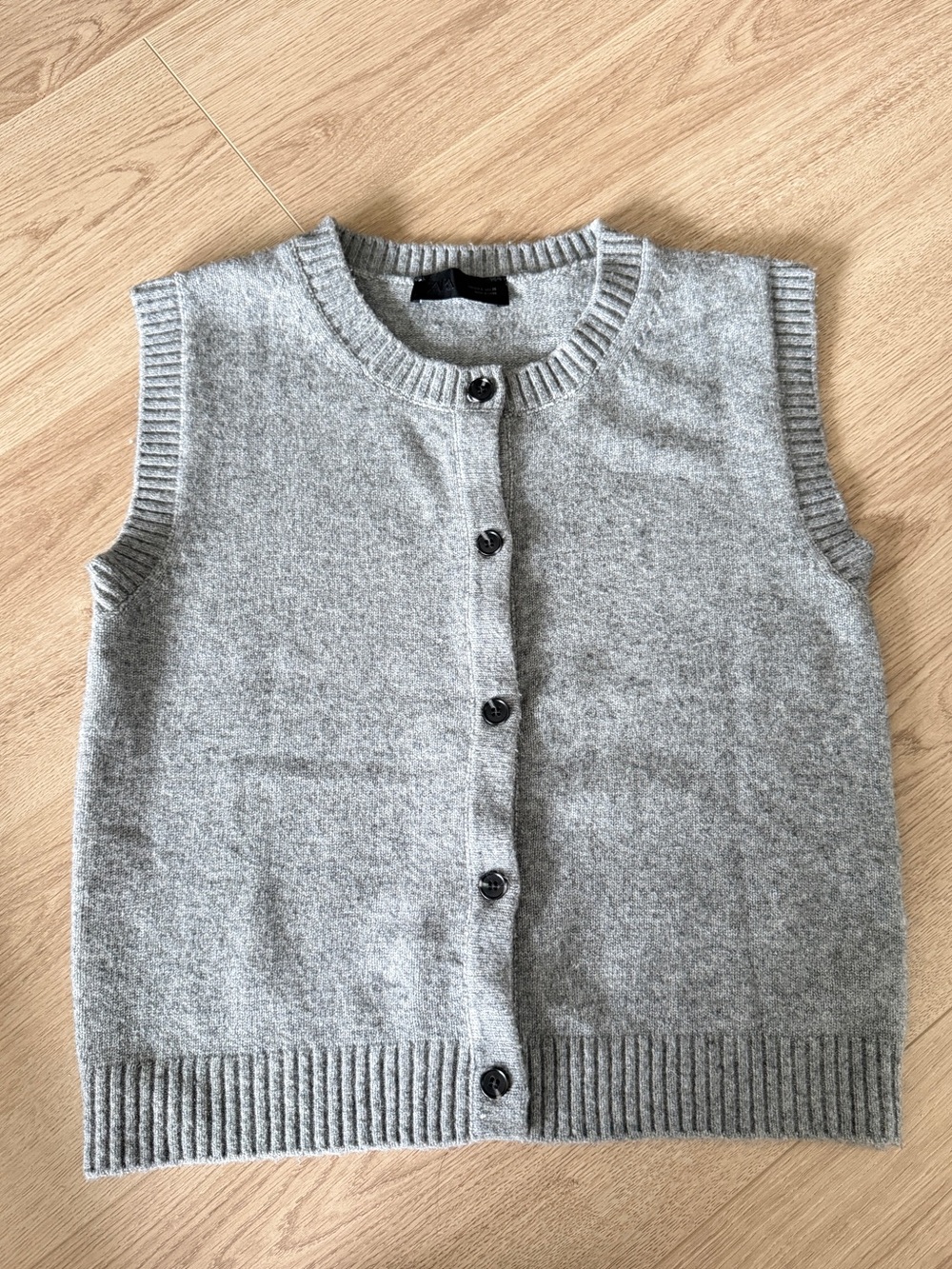 NWOT Zara Grey Button-Front Sweater Vest